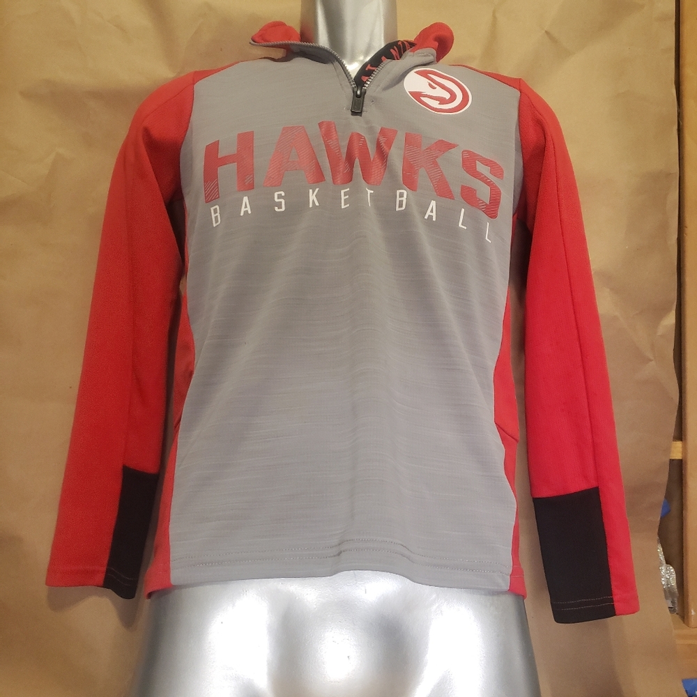 NBA Youth Atlanta Hawks Quarter-Zip Pullover Jersey Minor Sleeve Stains